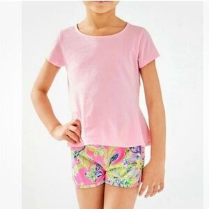 NWOT Lilly Pulitzer GIRLS Sondra Peplum in Pink Tropics szM
